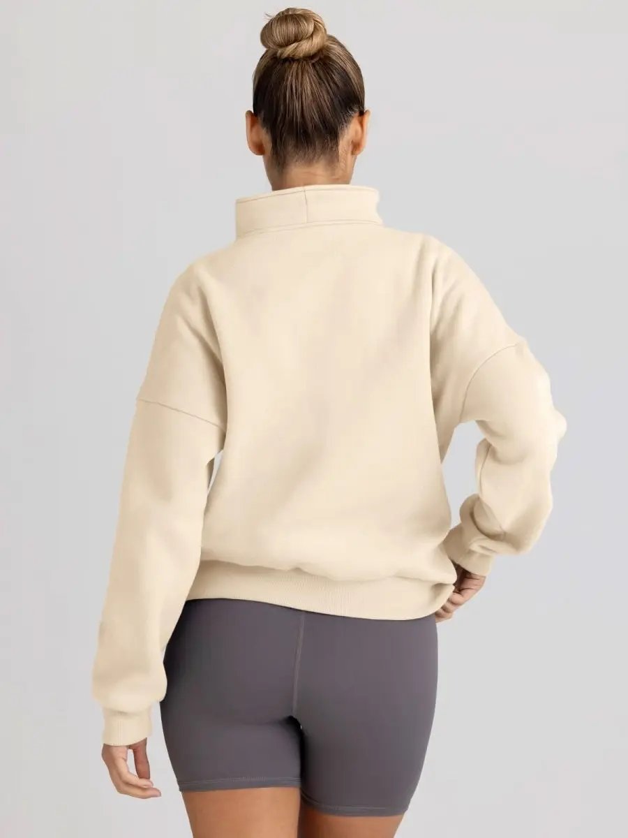 Love Salve Oversized Half Zip Sweatshirt — Cozy Fall Pullover
