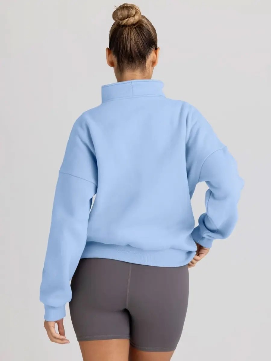 Love Salve Oversized Half Zip Sweatshirt — Cozy Fall Pullover