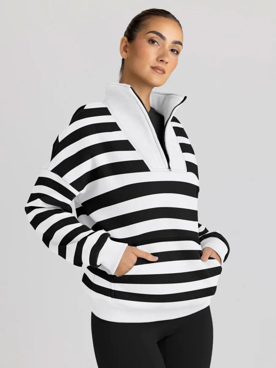 Love Salve Oversized Half Zip Sweatshirt — Cozy Fall Pullover