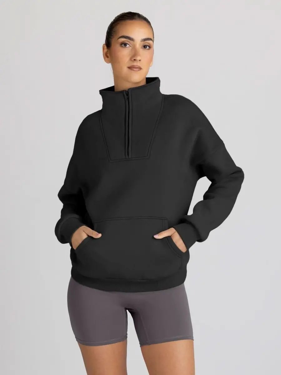 Love Salve Oversized Half Zip Sweatshirt — Cozy Fall Pullover