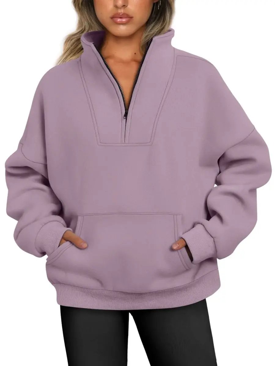 Love Salve Oversized Half Zip Sweatshirt — Cozy Fall Pullover