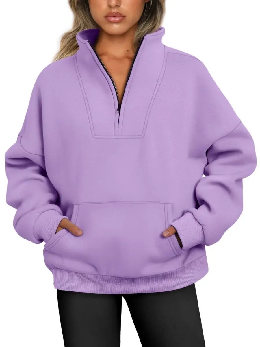 Love Salve Oversized Half Zip Sweatshirt — Cozy Fall Pullover