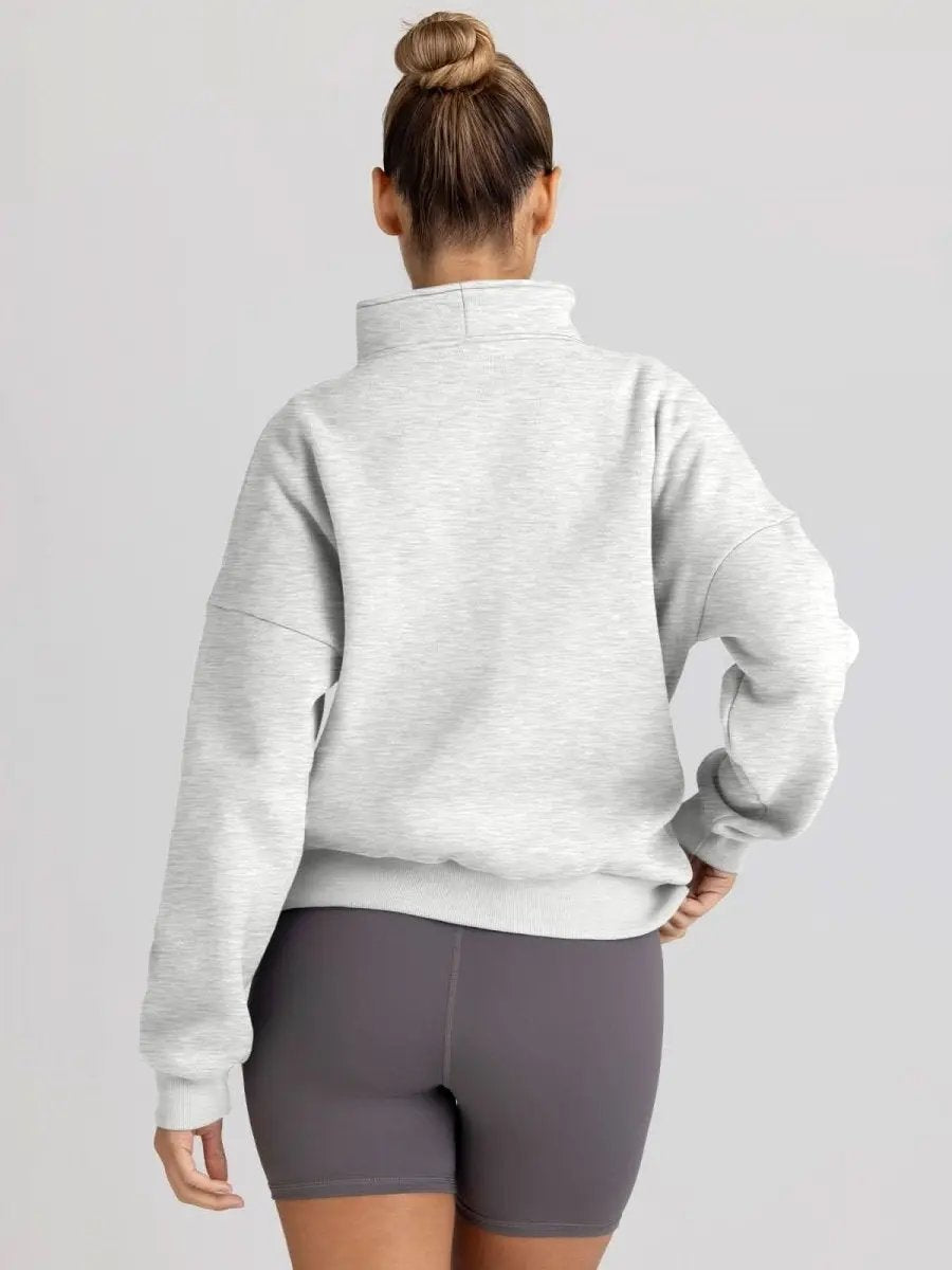 Love Salve Oversized Half Zip Sweatshirt — Cozy Fall Pullover