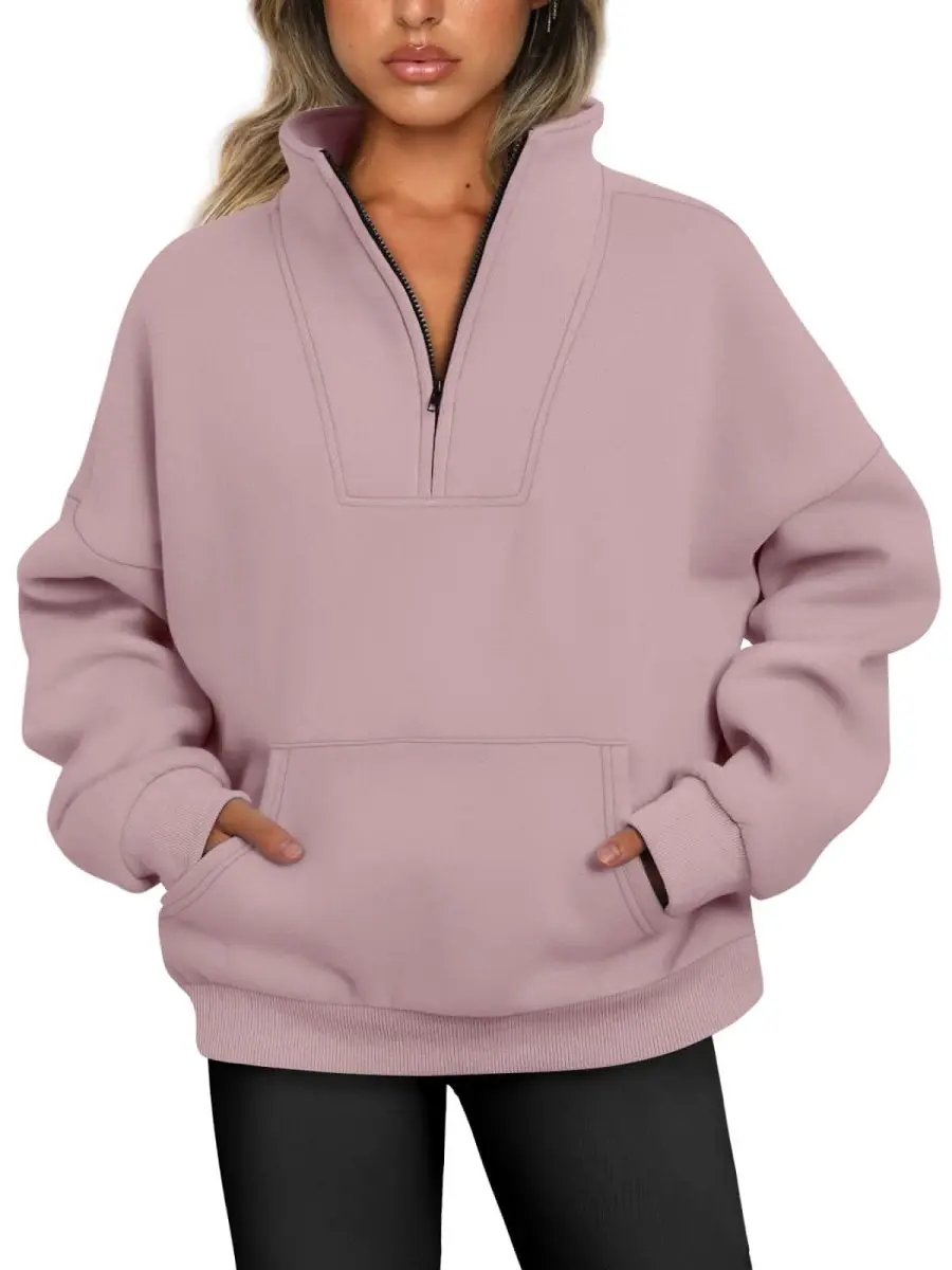 Love Salve Oversized Half Zip Sweatshirt — Cozy Fall Pullover