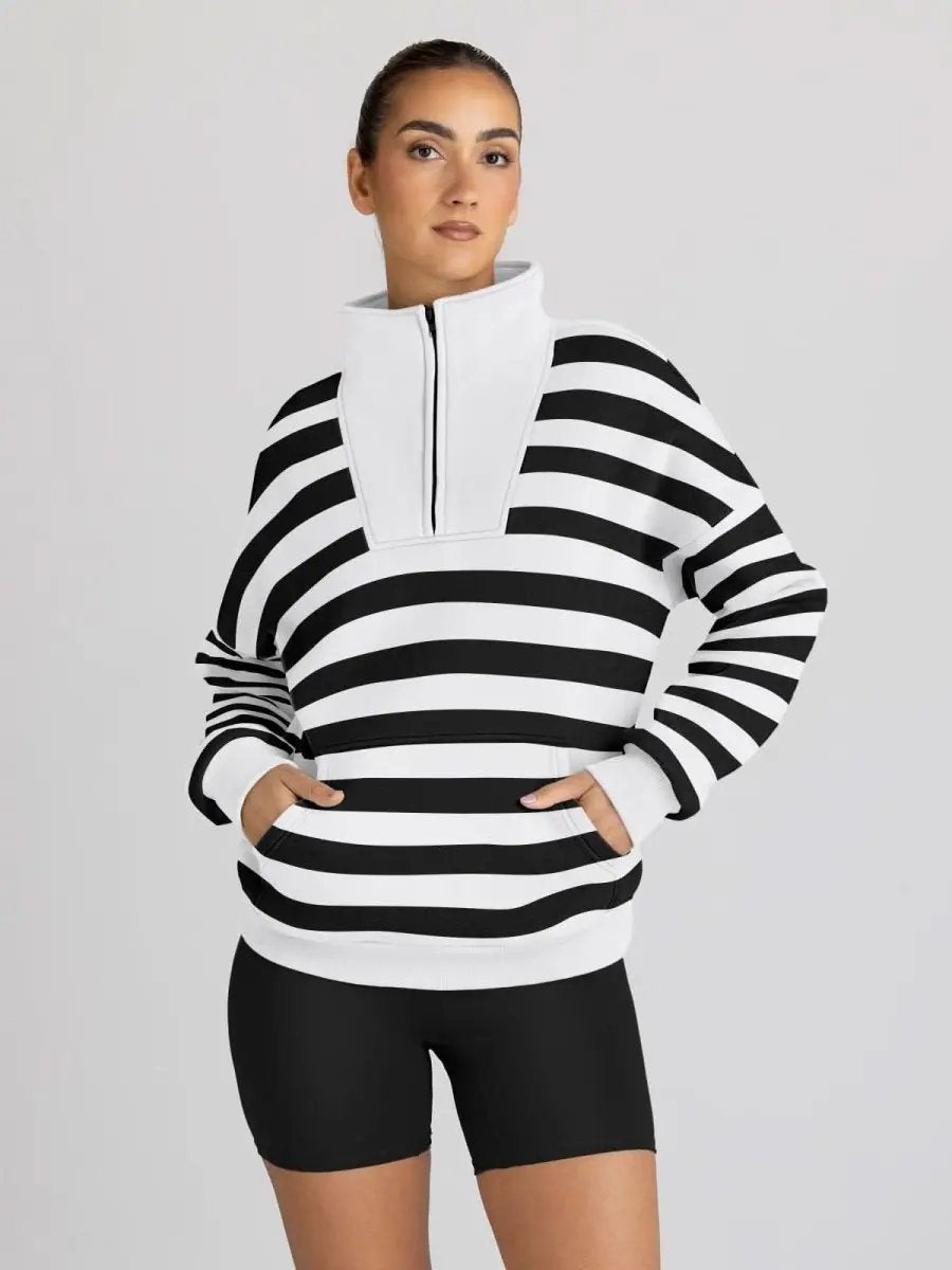 Love Salve Oversized Half Zip Sweatshirt — Cozy Fall Pullover