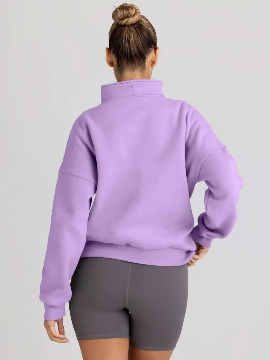 Love Salve Oversized Half Zip Sweatshirt — Cozy Fall Pullover