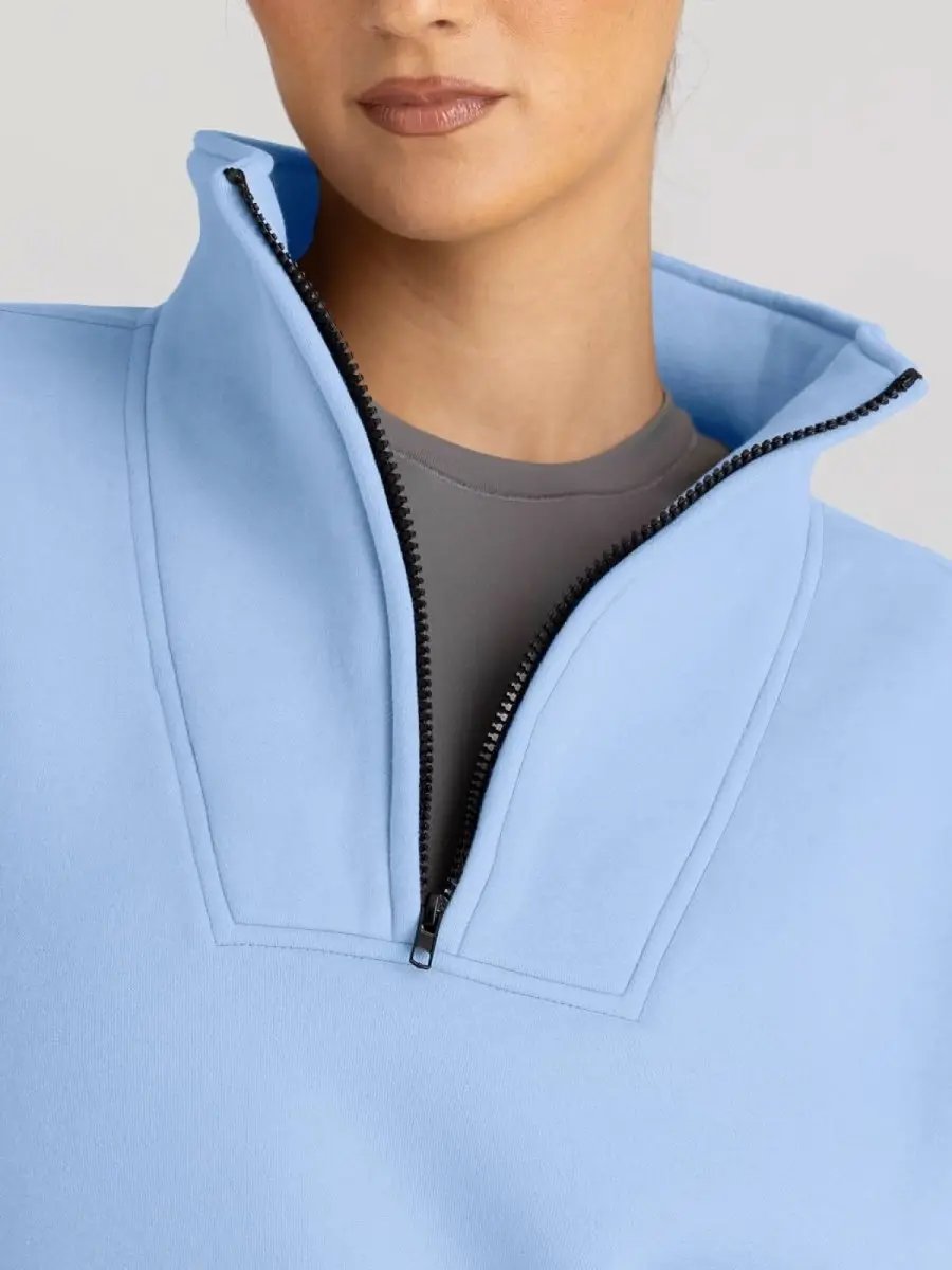 Love Salve Oversized Half Zip Sweatshirt — Cozy Fall Pullover