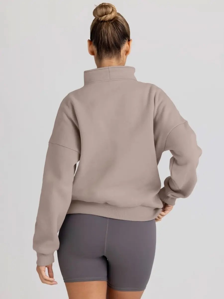 Love Salve Oversized Half Zip Sweatshirt — Cozy Fall Pullover