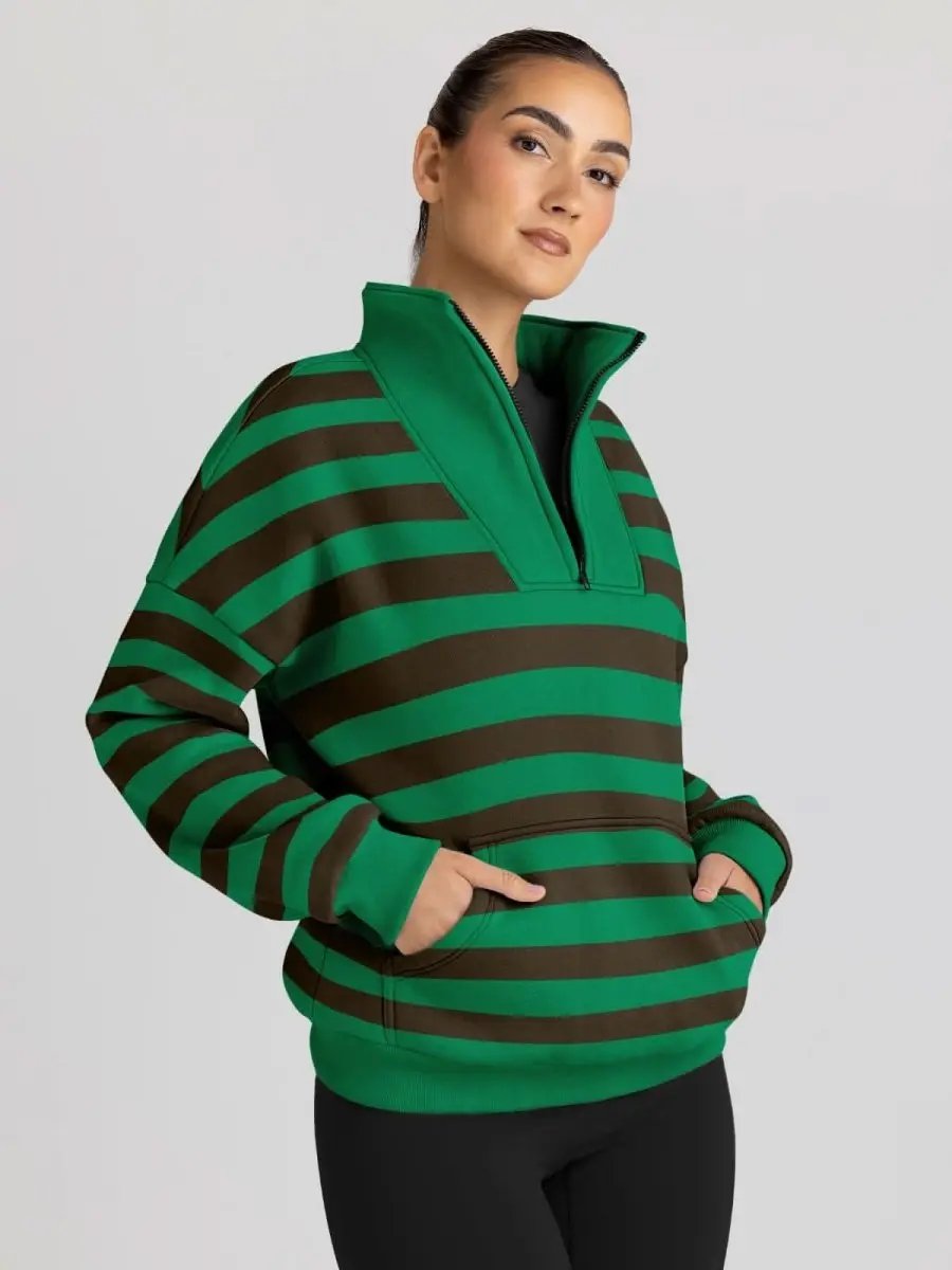 Love Salve Oversized Half Zip Sweatshirt — Cozy Fall Pullover