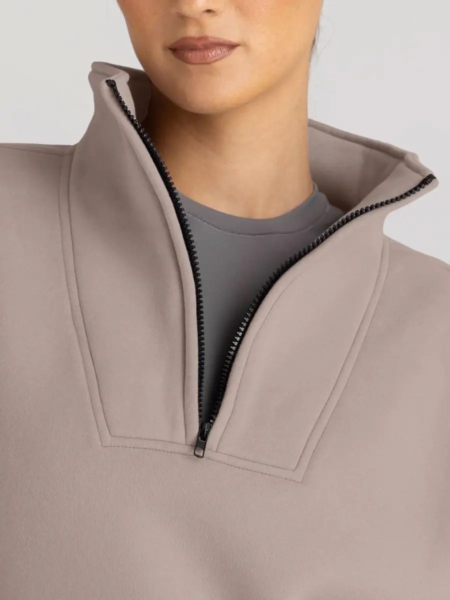 Love Salve Oversized Half Zip Sweatshirt — Cozy Fall Pullover