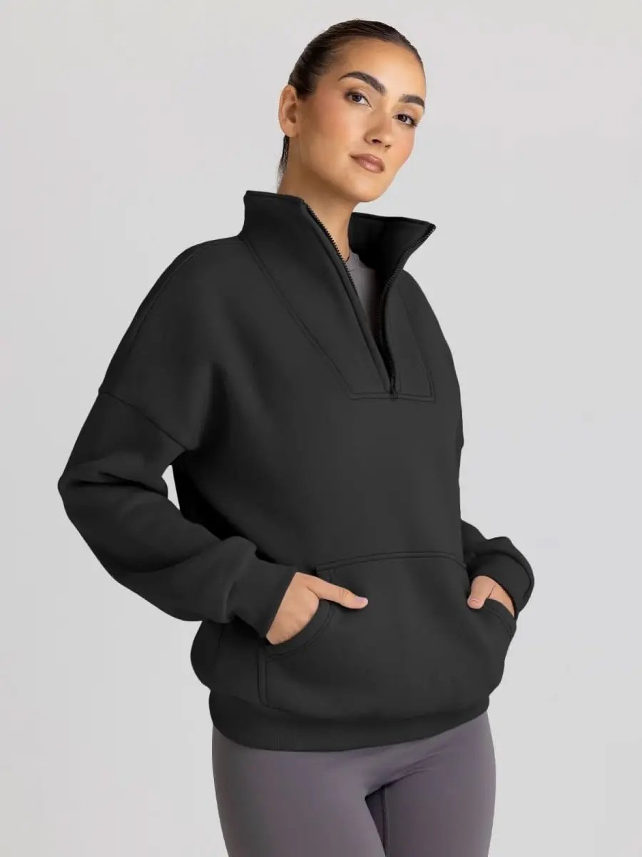 Love Salve Oversized Half Zip Sweatshirt — Cozy Fall Pullover