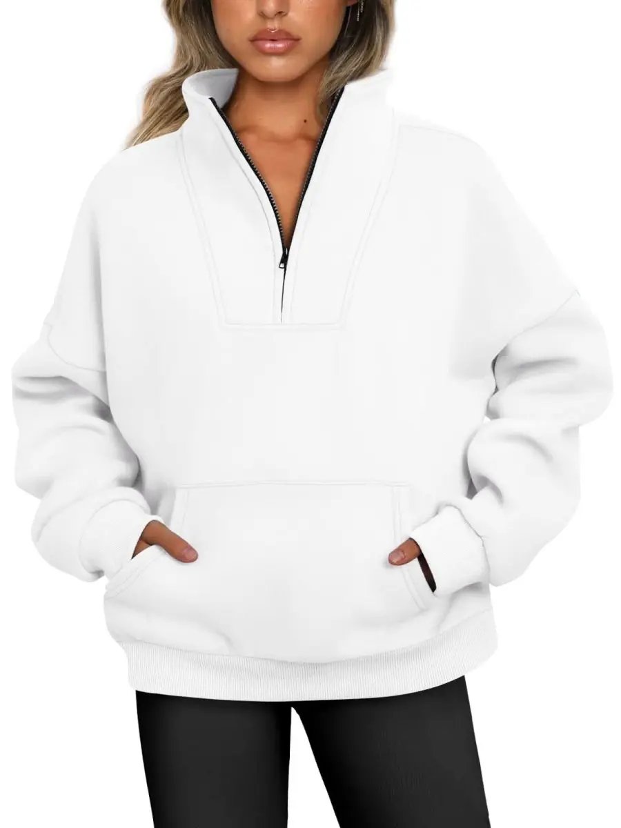 Love Salve Oversized Half Zip Sweatshirt — Cozy Fall Pullover