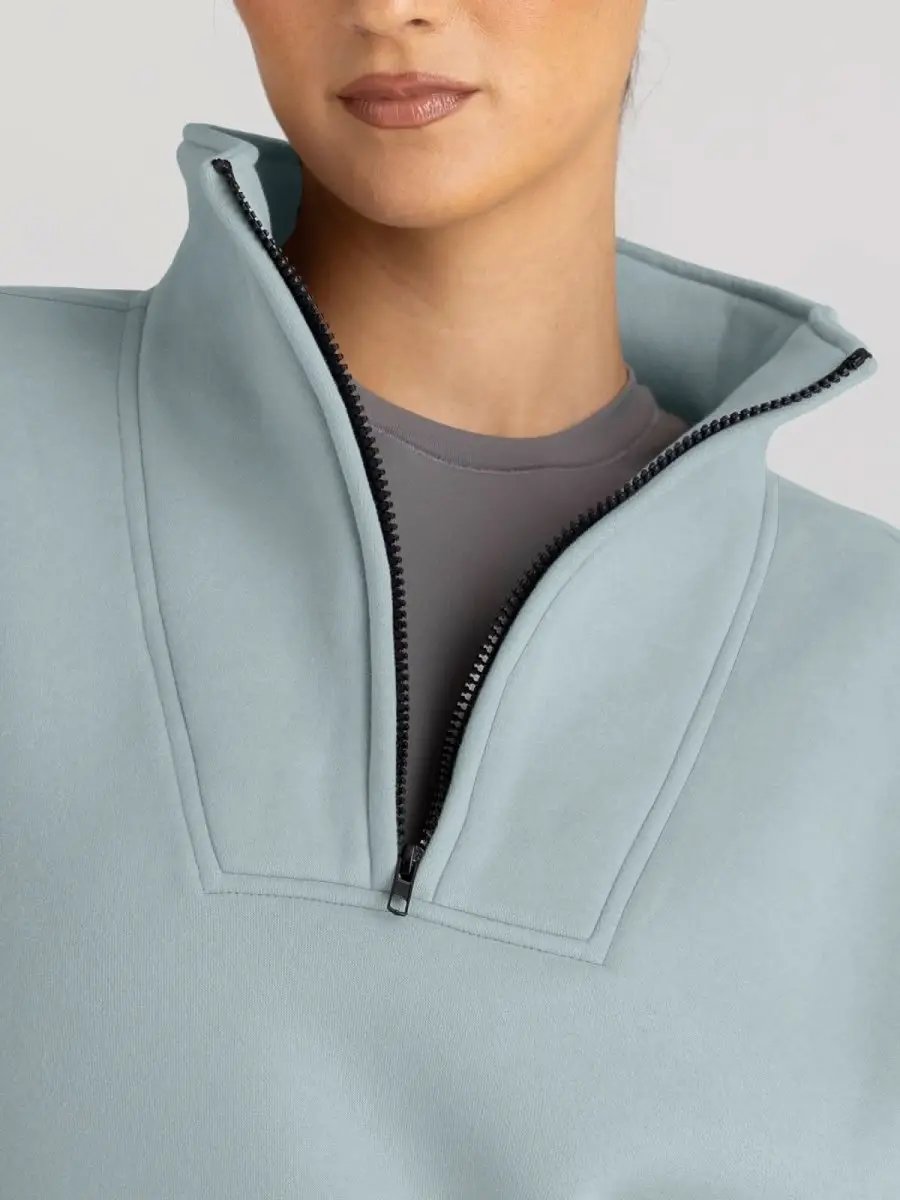 Love Salve Oversized Half Zip Sweatshirt — Cozy Fall Pullover
