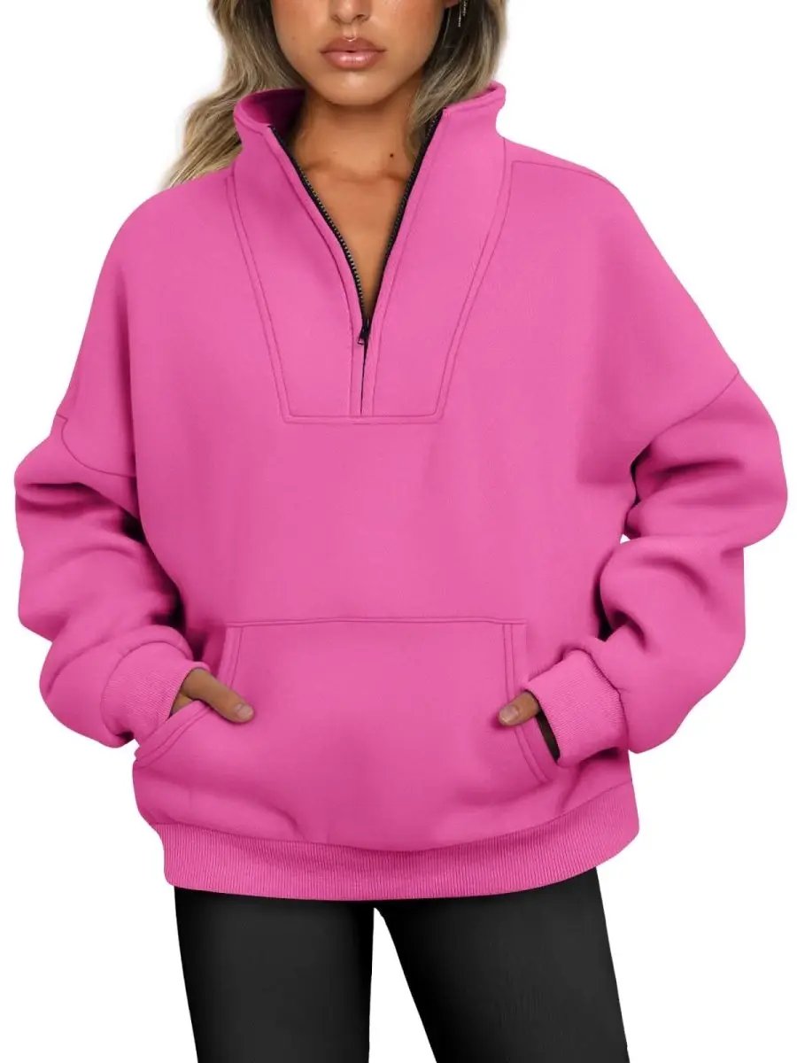 Love Salve Oversized Half Zip Sweatshirt — Cozy Fall Pullover