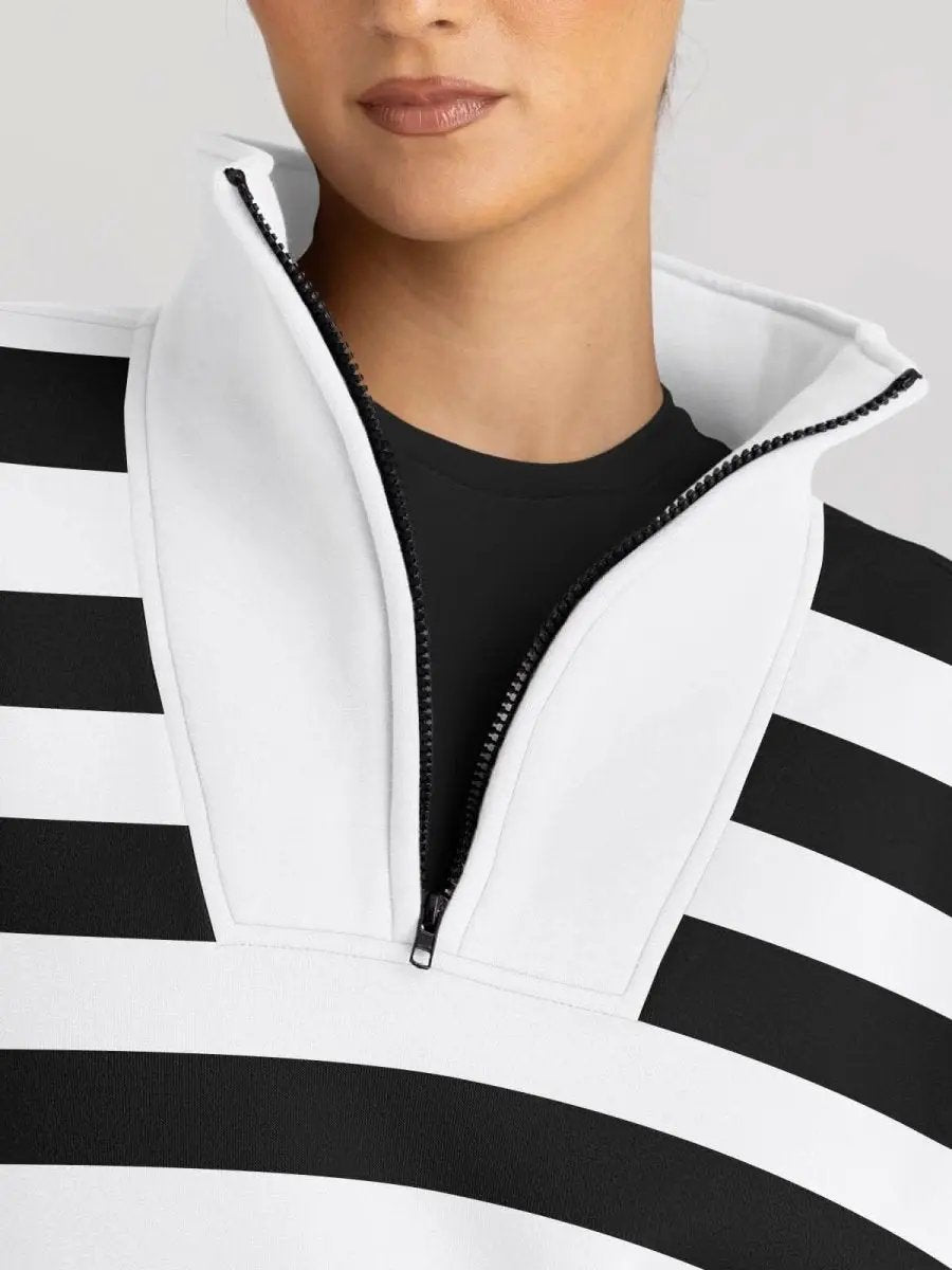 Love Salve Oversized Half Zip Sweatshirt — Cozy Fall Pullover