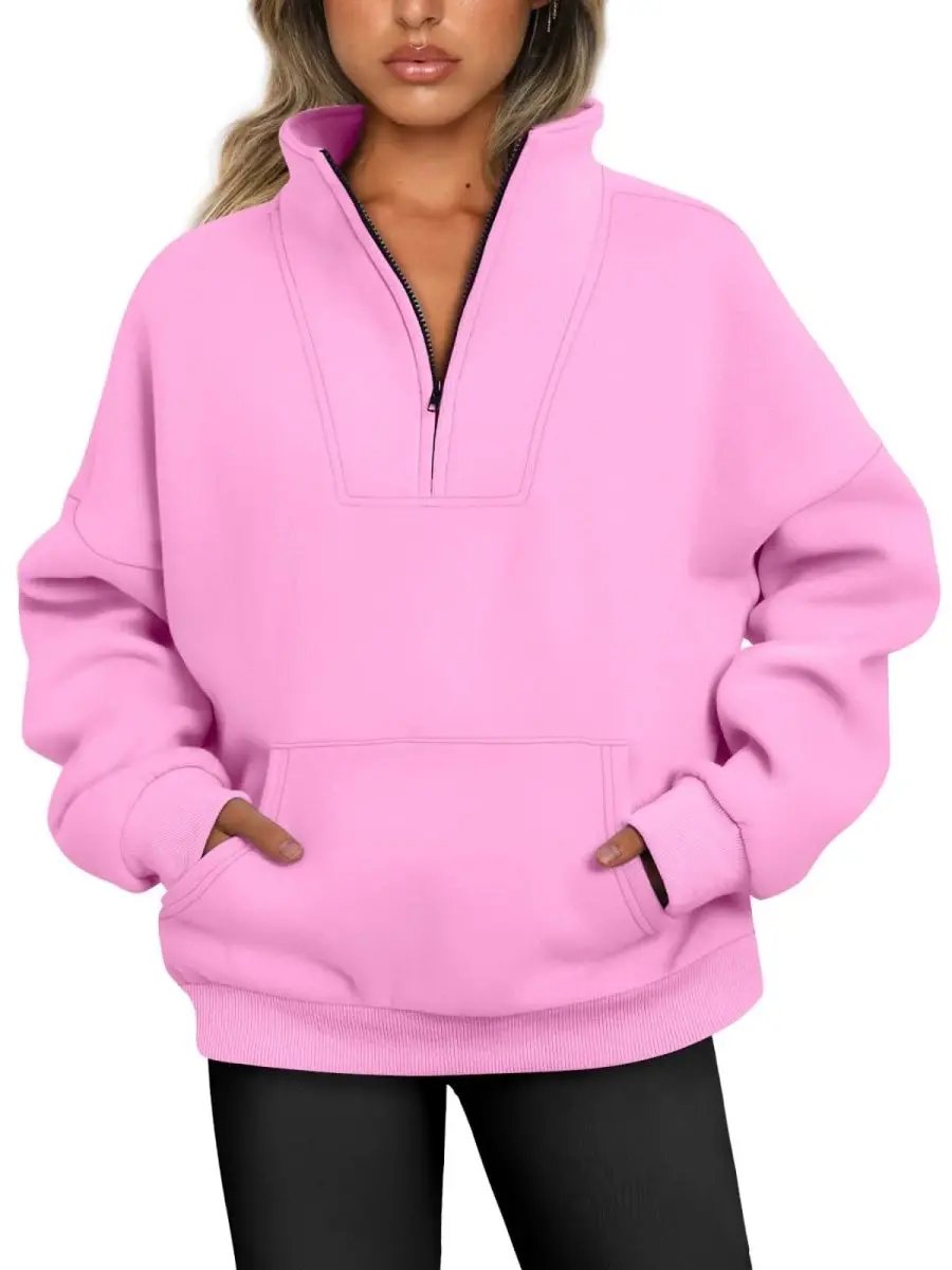 Love Salve Oversized Half Zip Sweatshirt — Cozy Fall Pullover