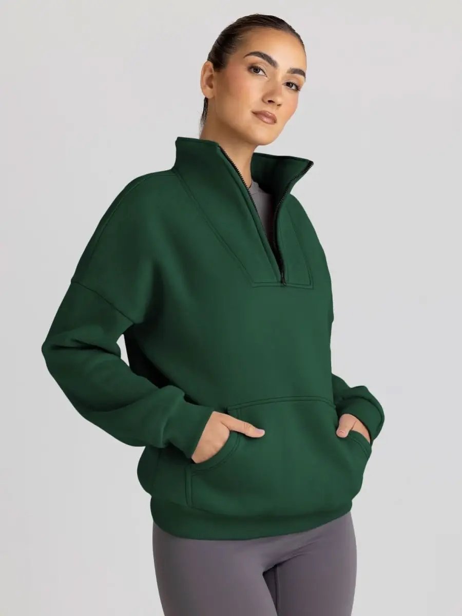 Love Salve Oversized Half Zip Sweatshirt — Cozy Fall Pullover
