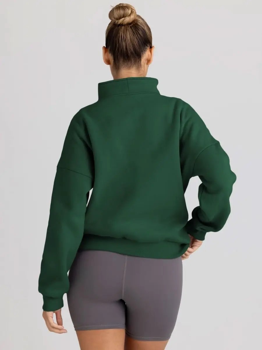 Love Salve Oversized Half Zip Sweatshirt — Cozy Fall Pullover