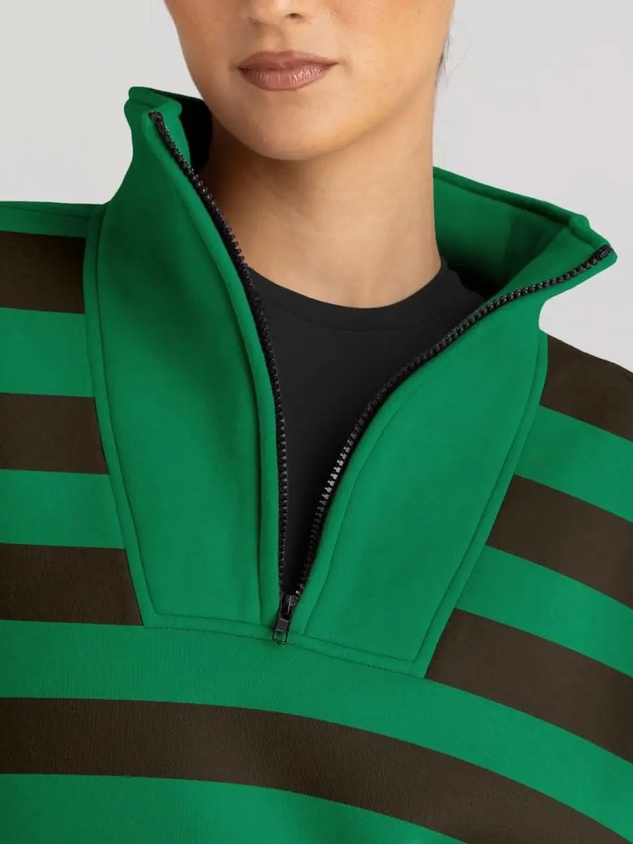 Love Salve Oversized Half Zip Sweatshirt — Cozy Fall Pullover