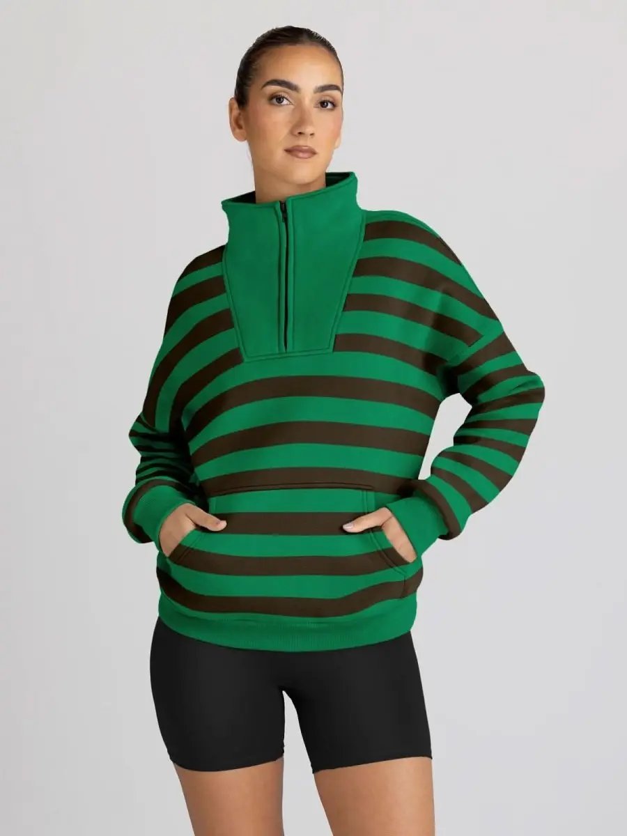 Love Salve Oversized Half Zip Sweatshirt — Cozy Fall Pullover