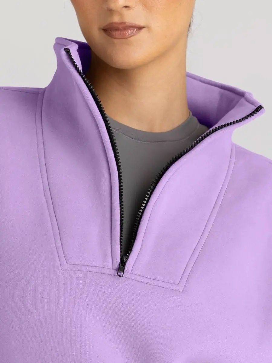 Love Salve Oversized Half Zip Sweatshirt — Cozy Fall Pullover