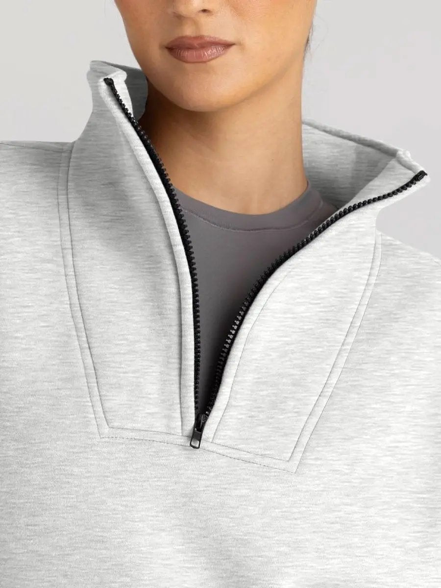 Love Salve Oversized Half Zip Sweatshirt — Cozy Fall Pullover