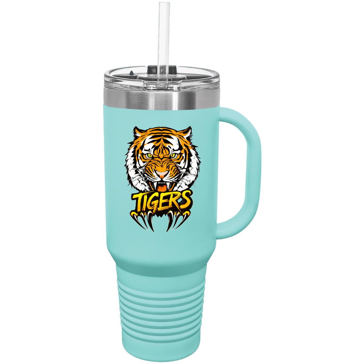 Tiger with Claws Polar Camel 40 oz. Travel Mug with Handle & Straw