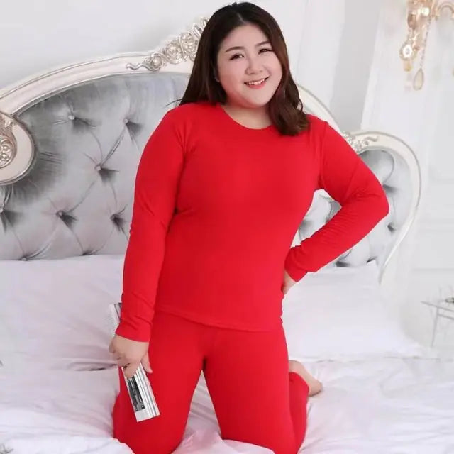 Women's Fleece and Plush Underwear Set for Winter