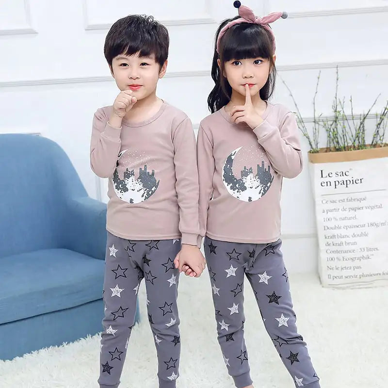 Children's Thermal Underwear Set for Autumn and Winter