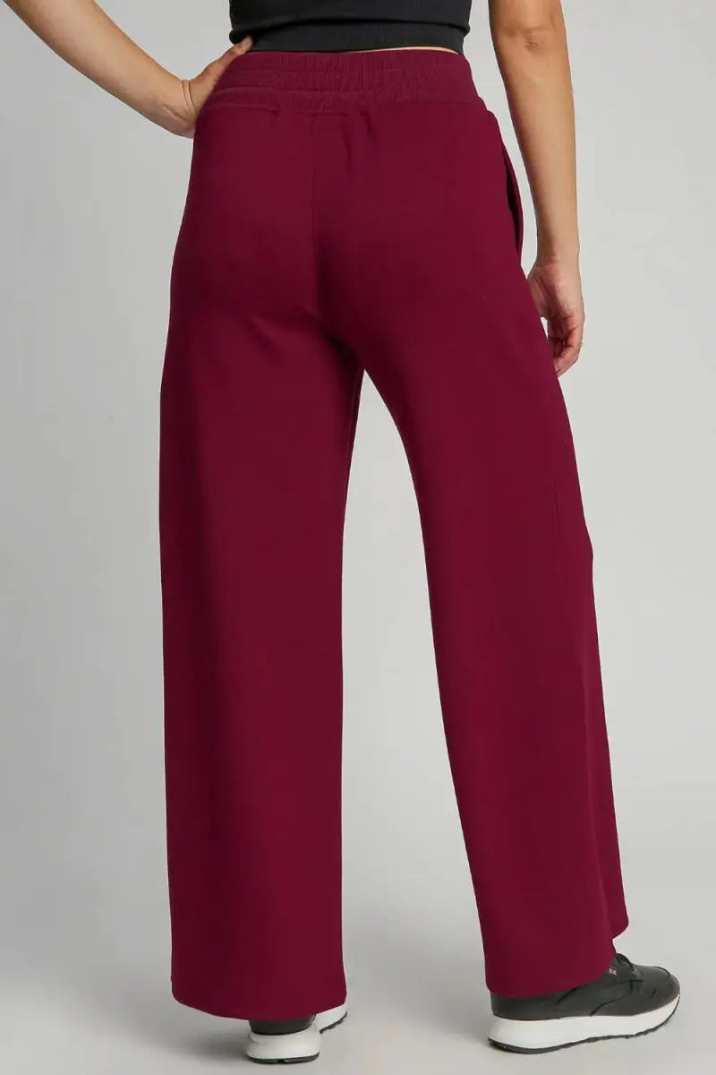 Trendsi Umgee Wide Leg Pants Women's Casual Drawstring Trousers with Pockets