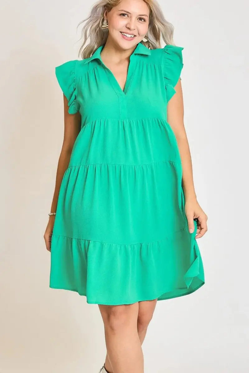 Dresses Trendsi Ruffle Dress Plus Size Women's Casual Mini Dress Comfy Fit