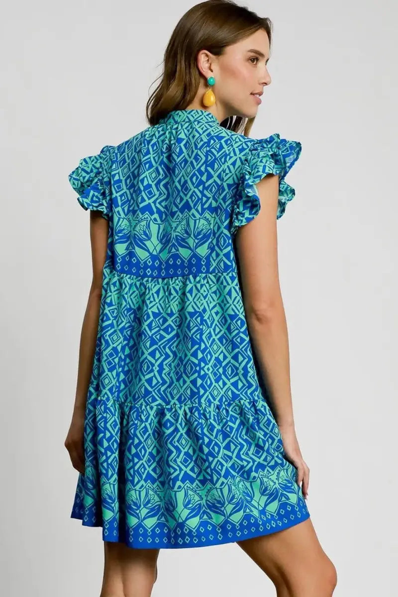 Dresses Trendsi Mixed Print Mini Dress Women's Plus Size Casual Dress - Comfy & USA Ship