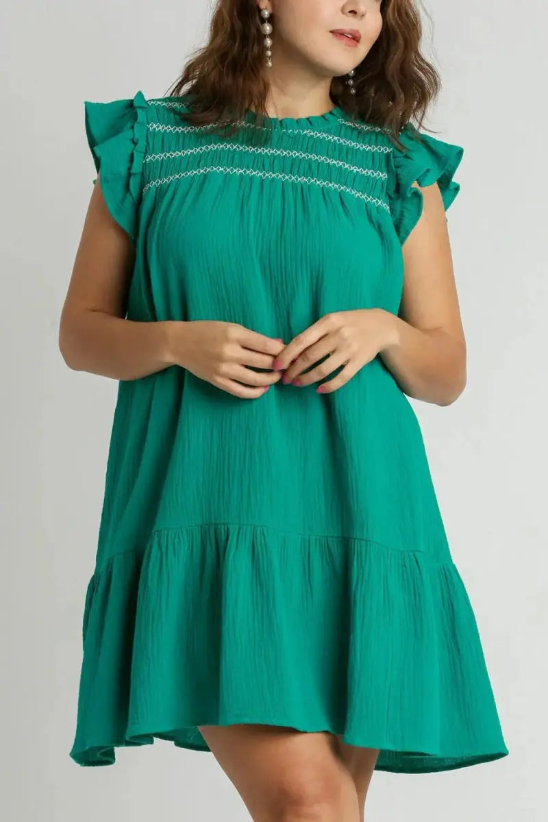 Dresses Trendsi Smocked Ruffle Dress Women's Plus Size Casual Dress Cute & Comfy