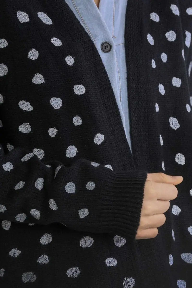 Sweaters Trendsi Polka Dot Cardigan Women's Open Front Layering Lightweight Cardigan