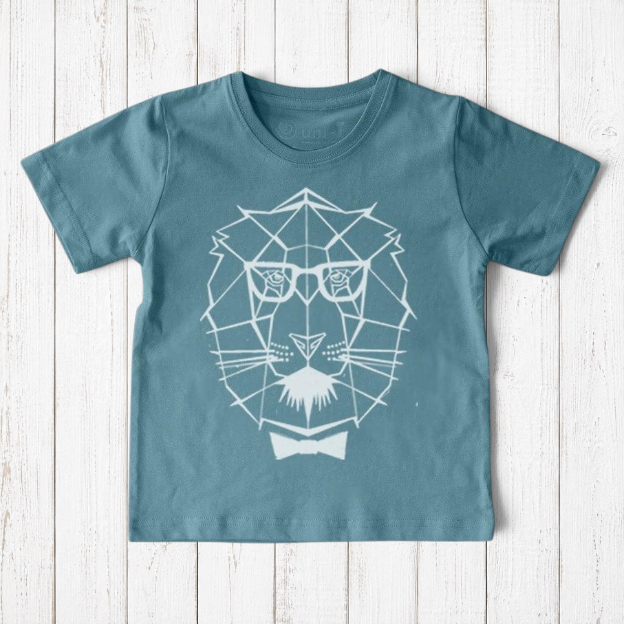 Camiseta de León Geométrico para Niños