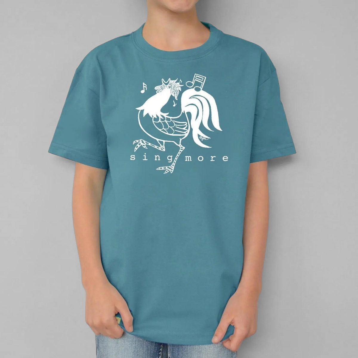 "Sing More" Rooster T-Shirt for Kids