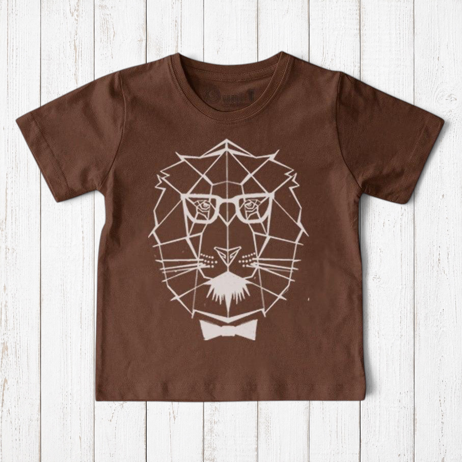 Camiseta de León Geométrico para Niños