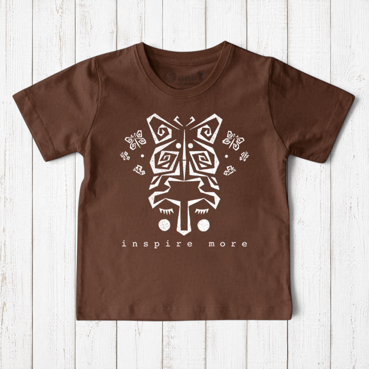 Camiseta infantil de mariposa "Inspira Más"