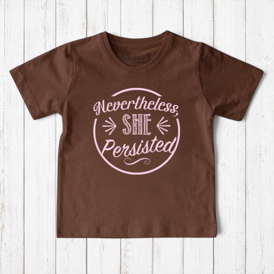 "Nevertheless, She Persisted" T-Shirt for Kids