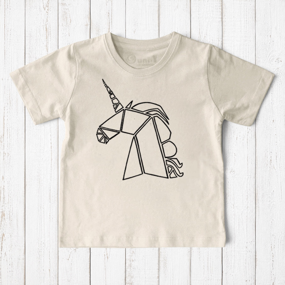 Geometric Unicorn T-Shirt for Kids