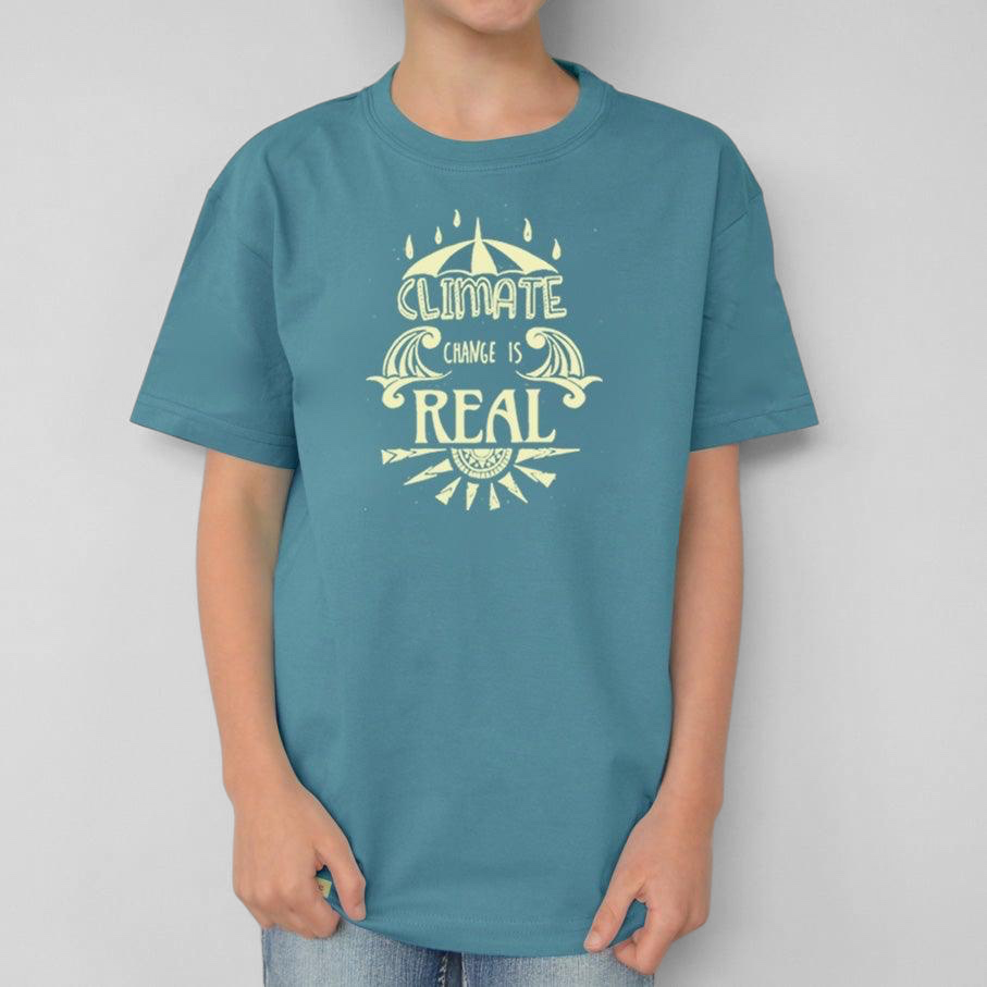Camiseta para niños "El cambio climático es real"