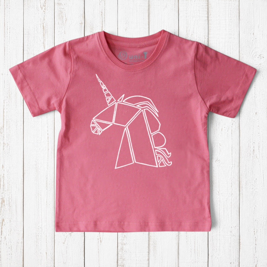 Geometric Unicorn T-Shirt for Kids