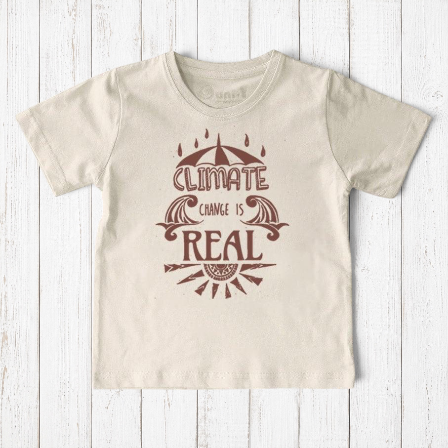 Camiseta para niños "El cambio climático es real"