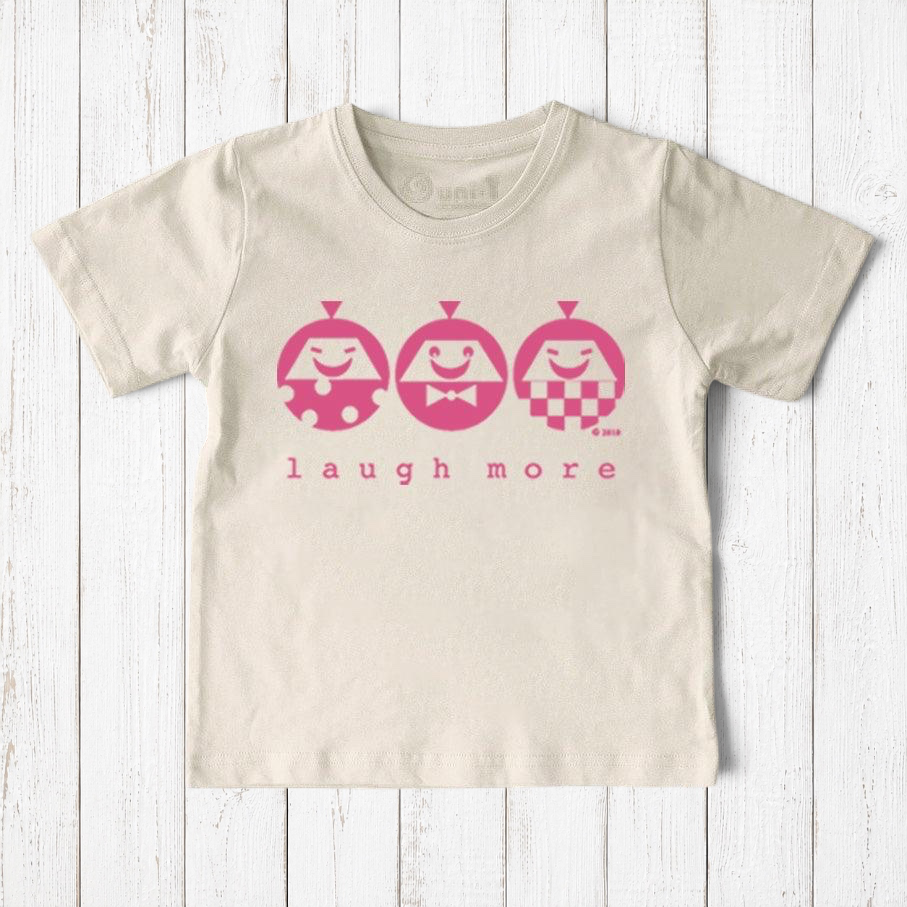 Camiseta infantil con diseño "Laugh More" de Happy Vibe