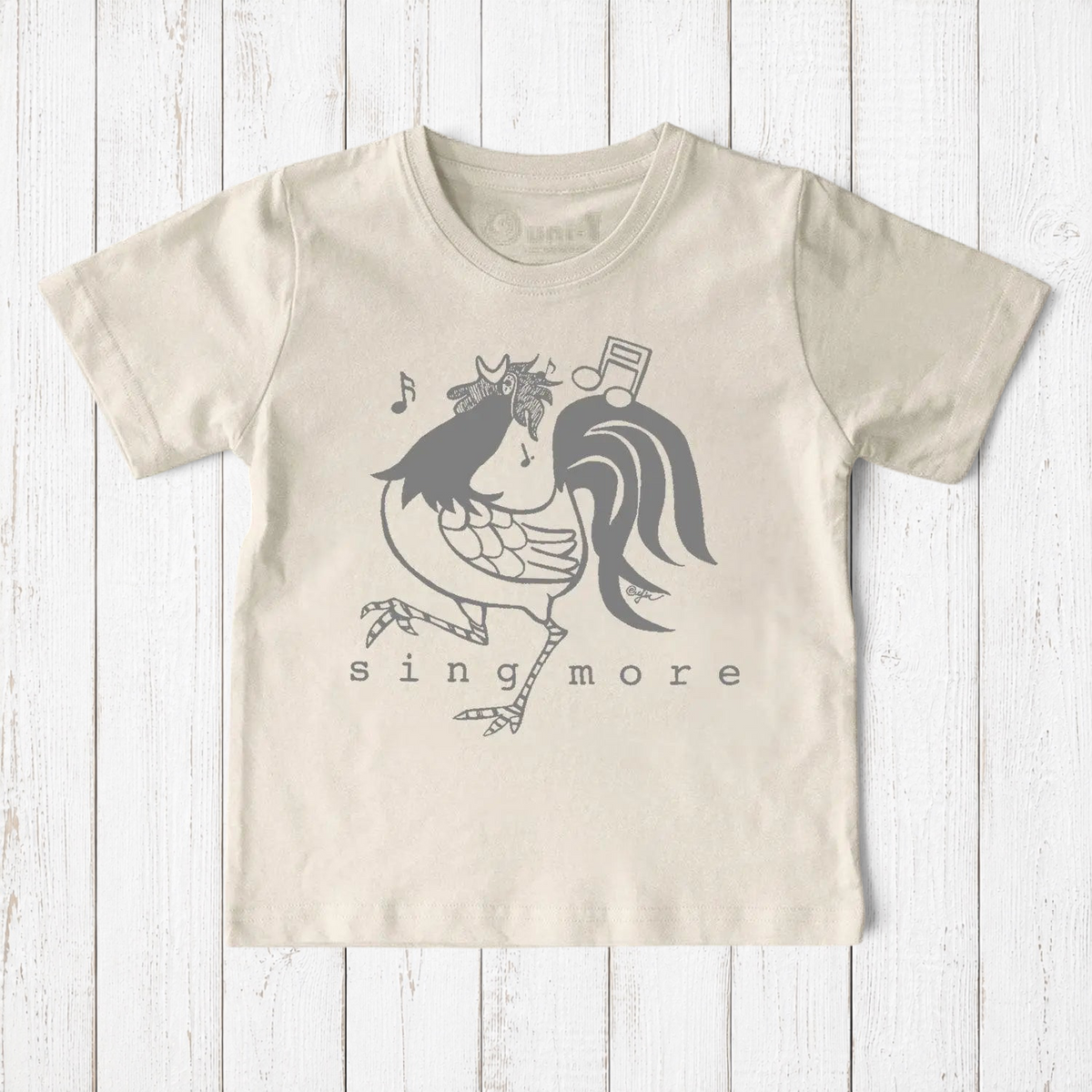"Sing More" Rooster T-Shirt for Kids