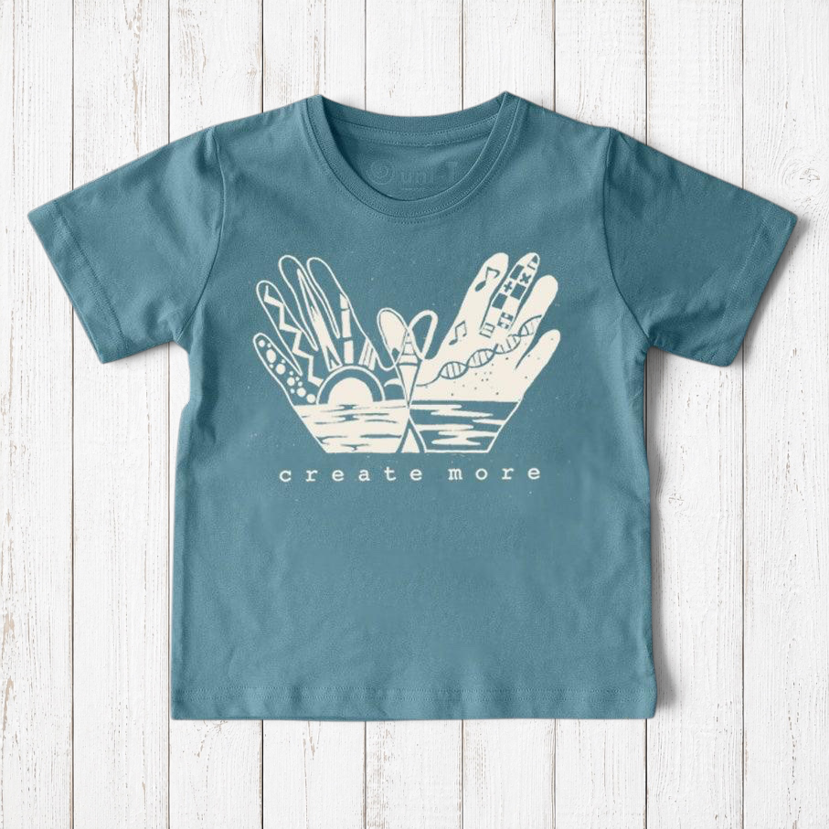 "Create More" Creative Art T-Shirt for Kids