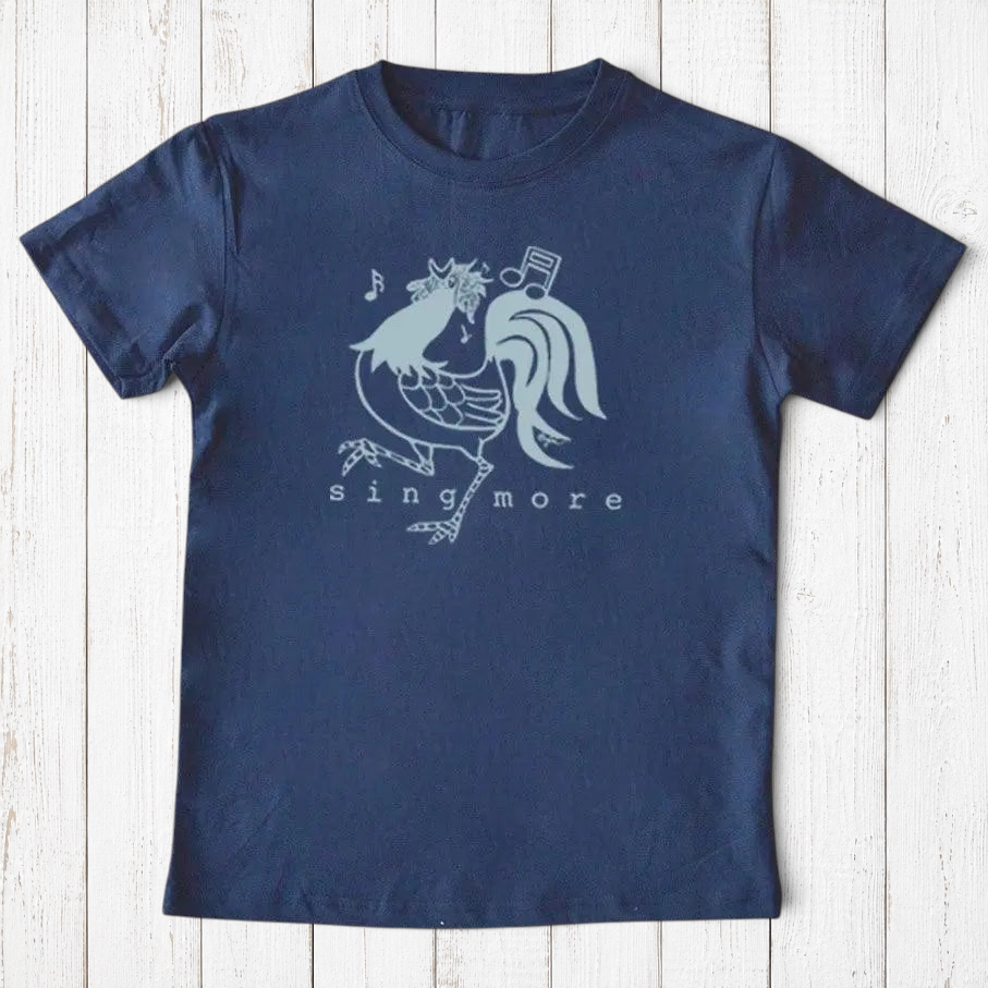 "Sing More" Rooster T-Shirt for Kids