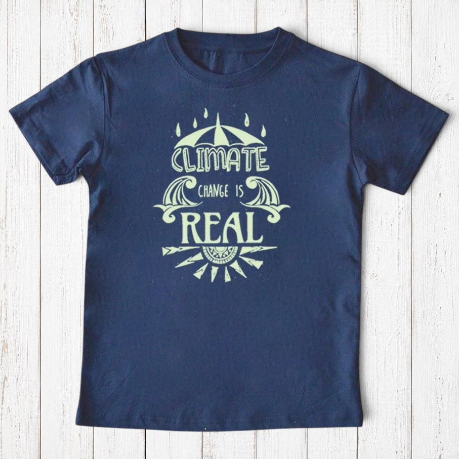 Camiseta para niños "El cambio climático es real"