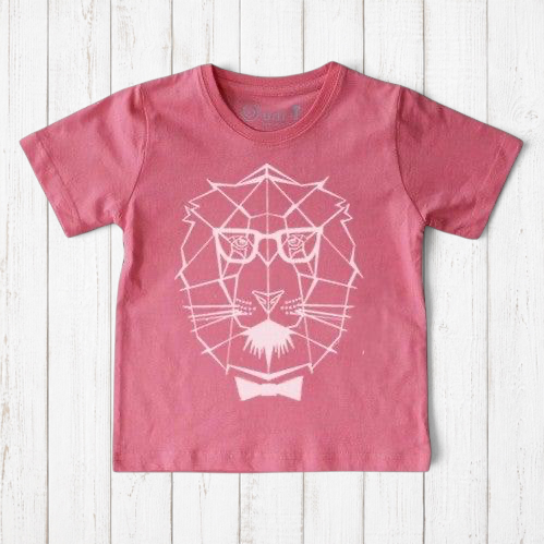 Camiseta de León Geométrico para Niños