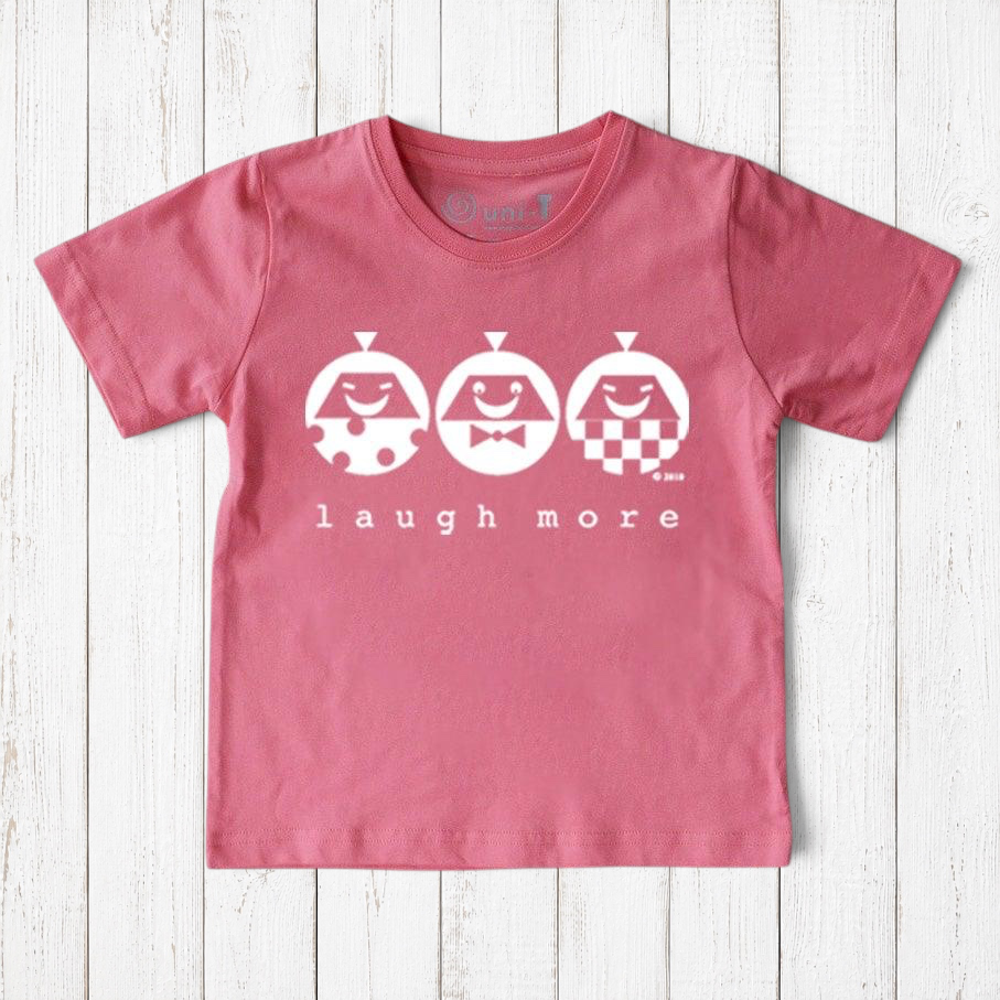 Camiseta infantil con diseño "Laugh More" de Happy Vibe
